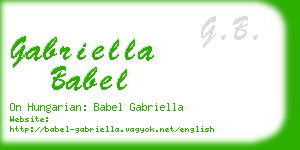 gabriella babel business card